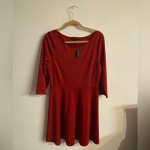 Red long sleeve dress